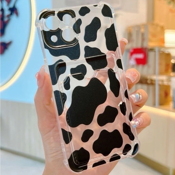 ⚠️Clearance🐮iPhone 14/Pro/Pro Max Cow Print Phone Case With Card Slot - Picture 2 of 4